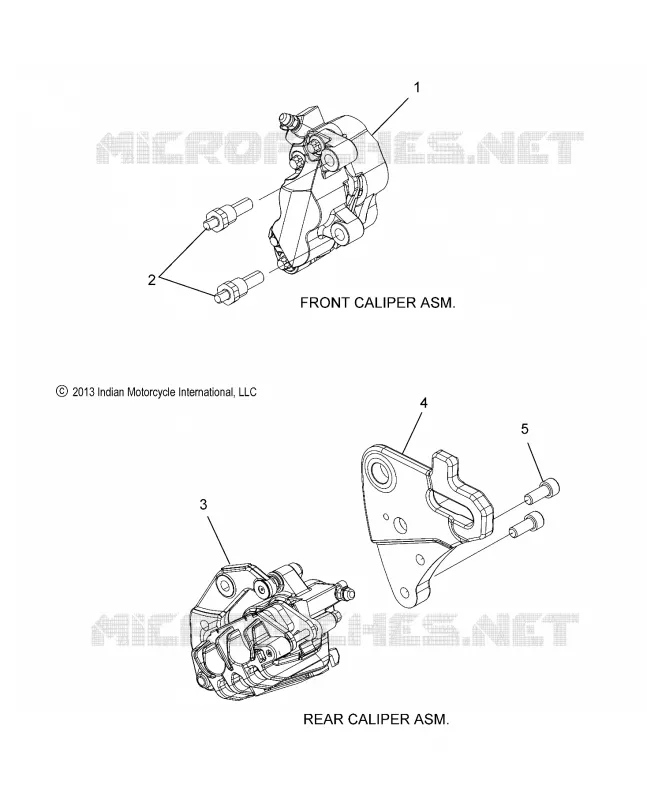 BRAKES, FRONT BRAKE CALIPERS AND REAR