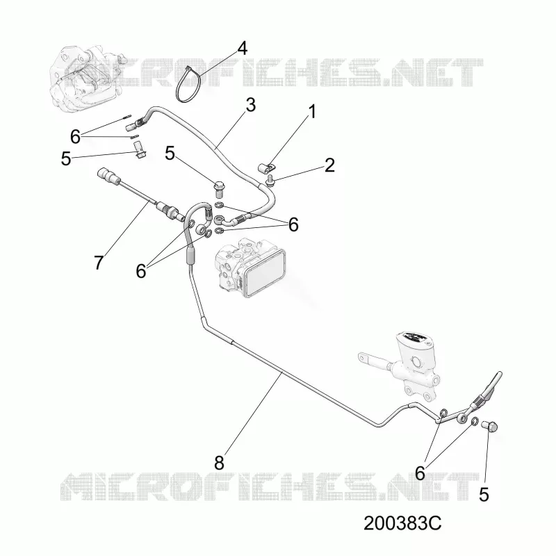 BRAKES, BRAKE LINE, REAR, ABS
