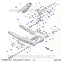REAR SUSPENSION ASM., SWING ARM AND SHOCK