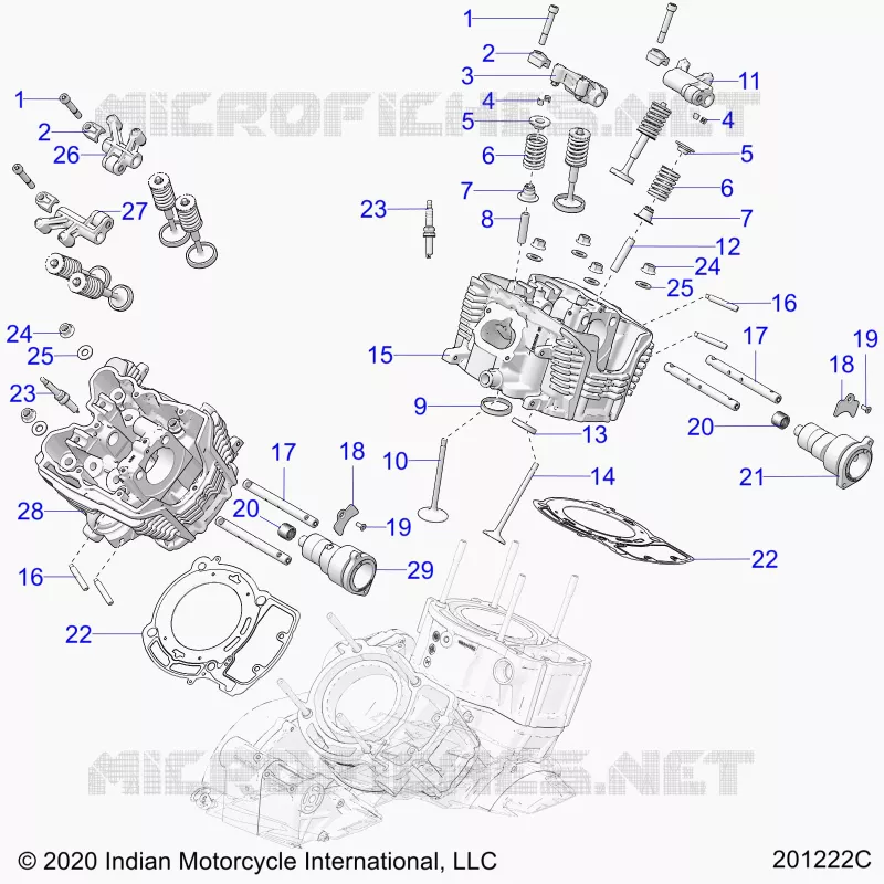 ENGINE, CYLINDER HEAD, CAMSHAFT AND VALVE ASM.