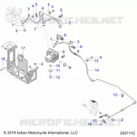 BRAKES, BRAKE LINE, REAR, AND ABS MODULE ASM.