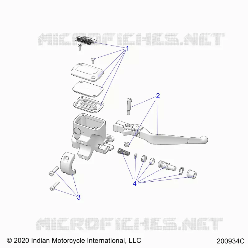 FRONT BRAKE, LEVER AND MASTER CYLINDER
