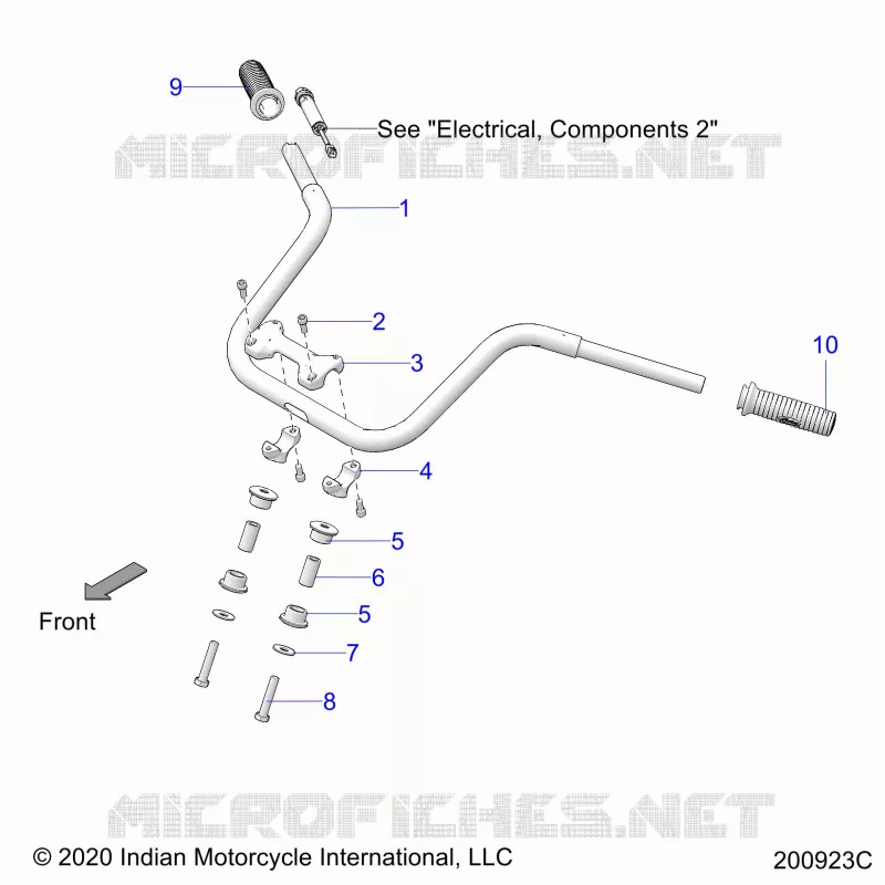 STEERING, HANDLEBAR MOUNTING AND GRIPS