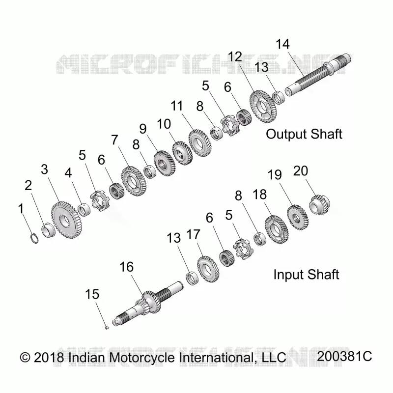 DRIVE TRAIN, INPUT/OUTPUT SHAFT ASM.