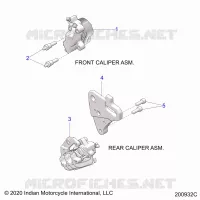 BRAKES, FRONT BRAKE CALIPERS AND REAR