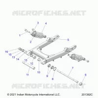 REAR SUSPENSION ASM., SWING ARM AND SHOCKS