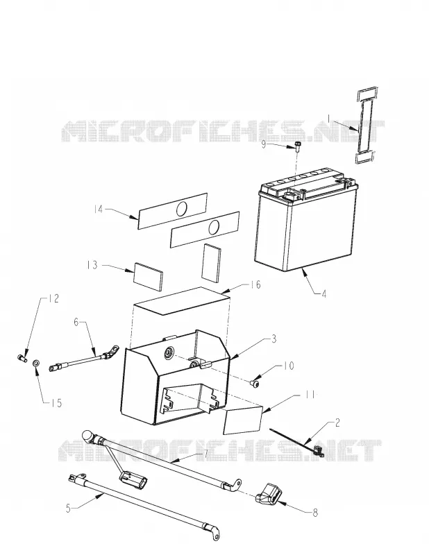 BATTERY, TRAY AND CABLES