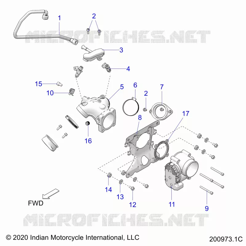 FUEL SYSTEM, FUEL CLAM SHELL/THROTTLE BODY