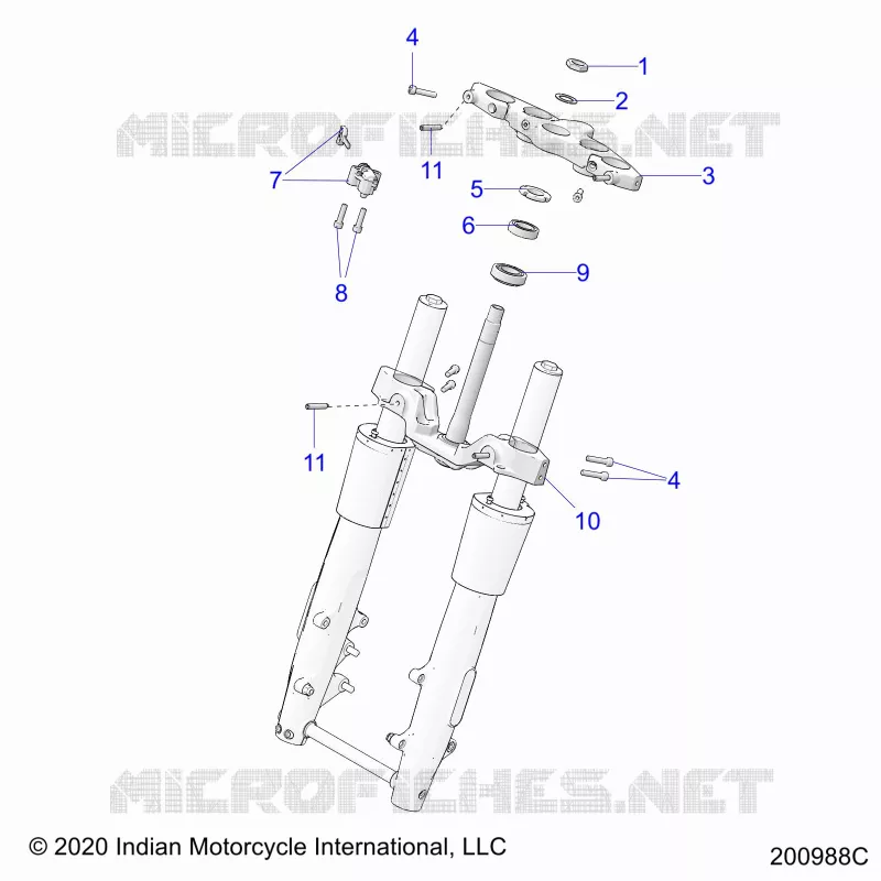 UPPER AND LOWER STEERING CLAMPS
