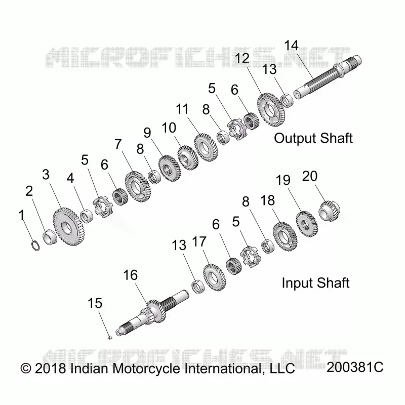 DRIVE TRAIN, INPUT/OUTPUT SHAFT ASM.