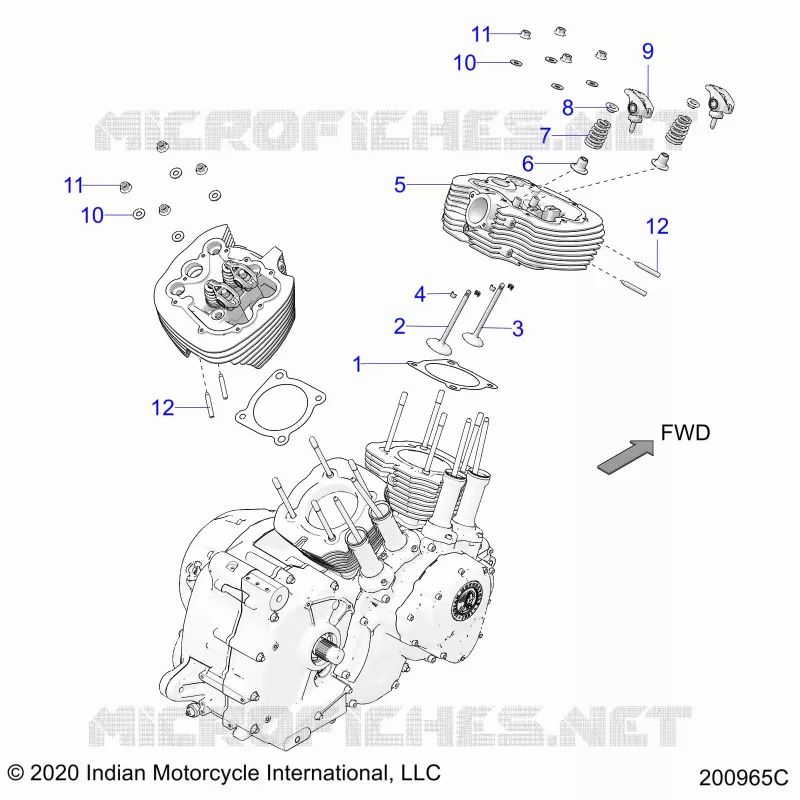 ENGINE, CYLINDER HEAD ASM.