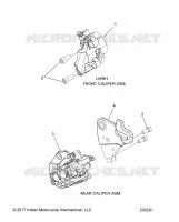 BRAKES, FRONT BRAKE CALIPERS AND REAR