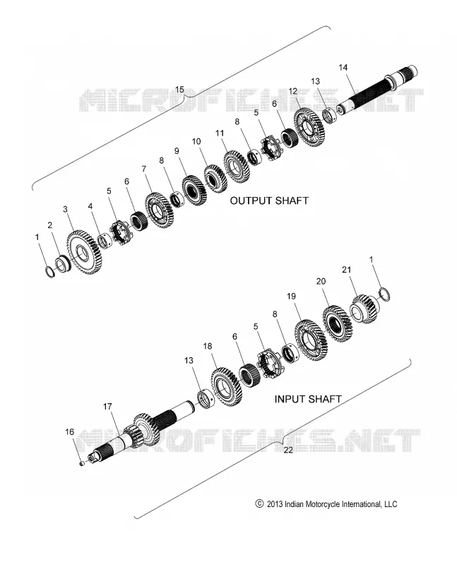 DRIVE TRAIN, INPUT/OUTPUT SHAFT ASM.