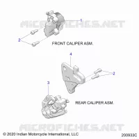 BRAKES, FRONT BRAKE CALIPERS AND REAR