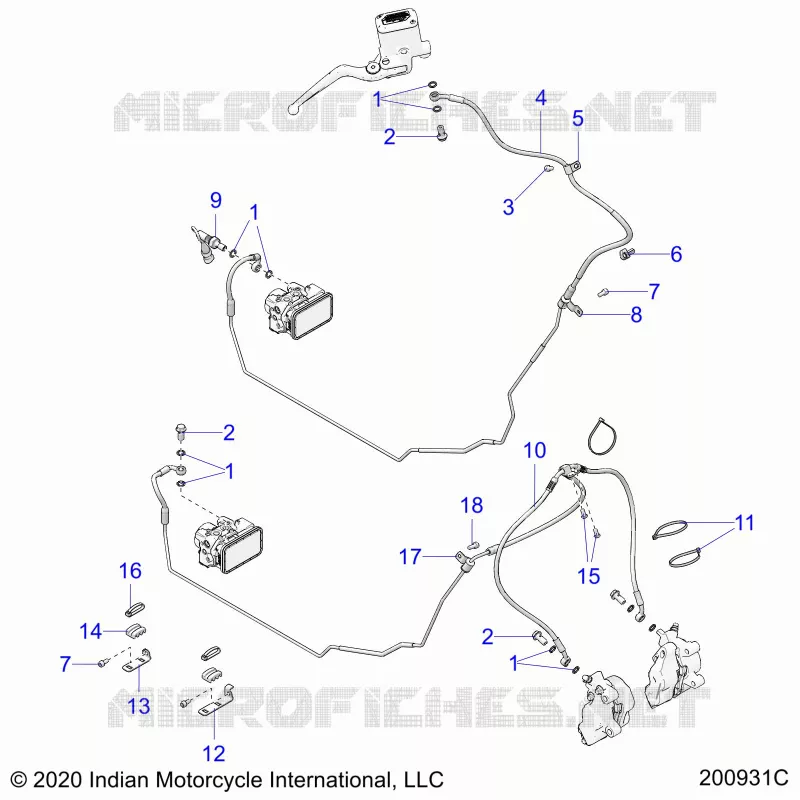 BRAKES, BRAKE LINE, FRONT, ABS