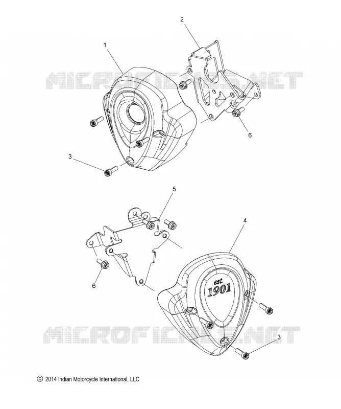 ENGINE SIDE COVERS, IGN./THERMOSTAT
