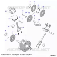 ENGINE, PISTON AND CRANKSHAFT
