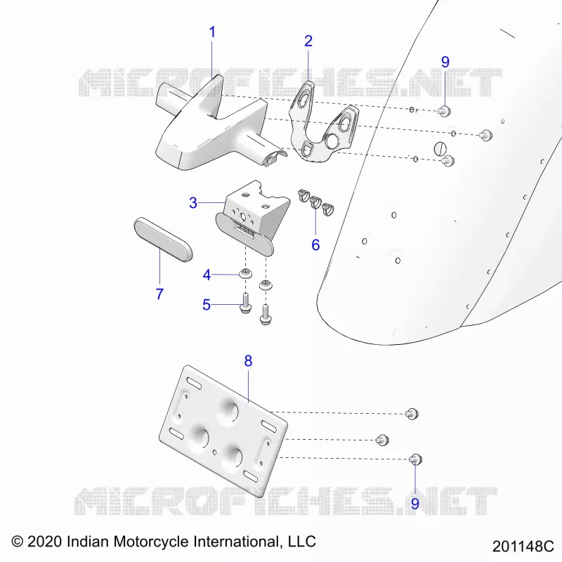LICENSE PLATE BRACKET/REAR LIGHT HOUSING