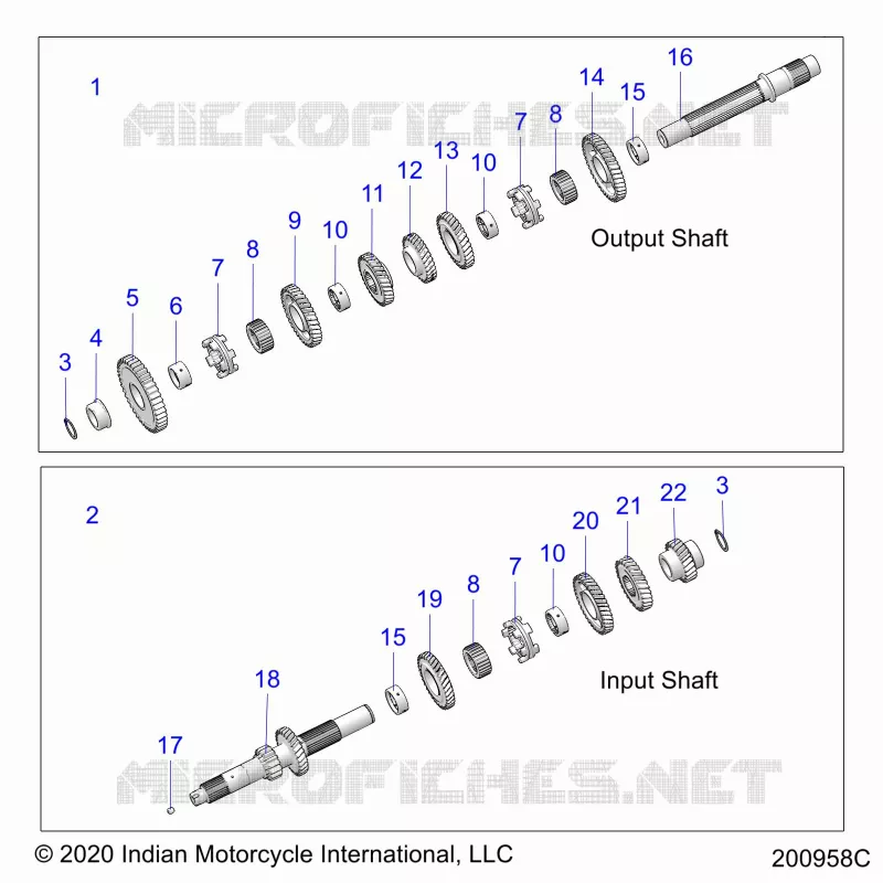 DRIVE TRAIN, INPUT/OUTPUT SHAFT ASM.