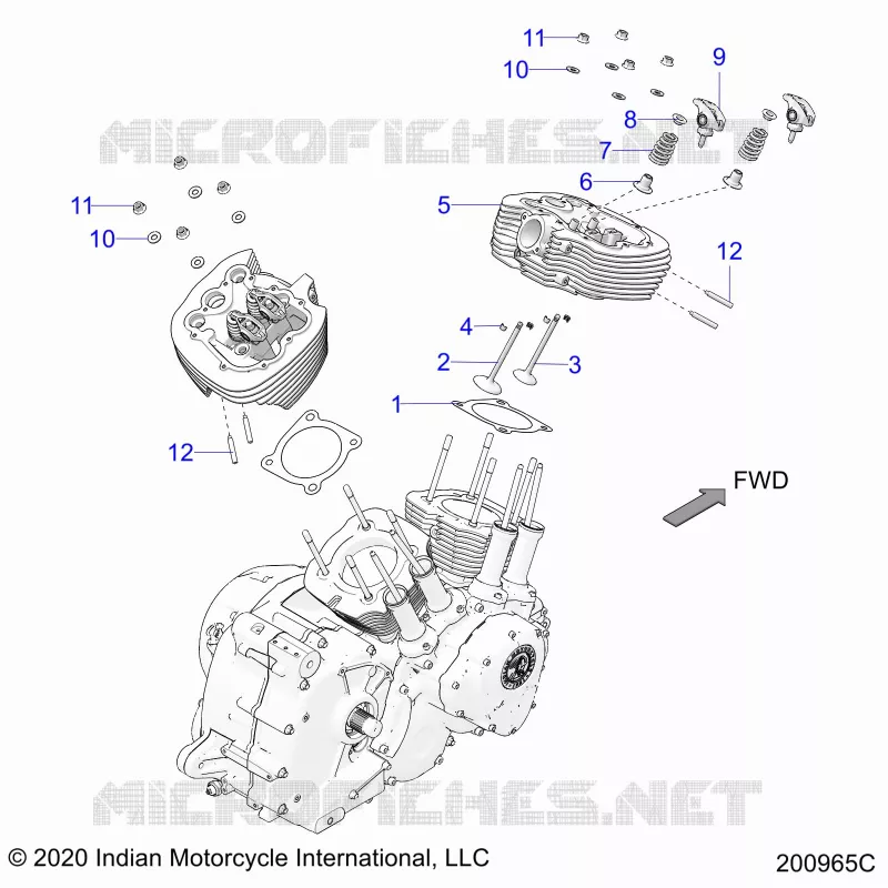 ENGINE, CYLINDER HEAD ASM.