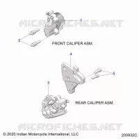 BRAKES, FRONT BRAKE CALIPERS AND REAR