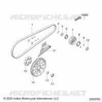 DRIVE TRAIN, DRIVE SPROCKET, BELT AND GUARD