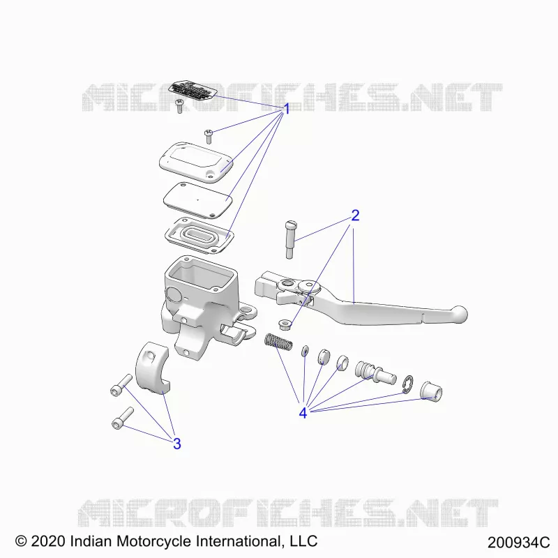 FRONT BRAKE, LEVER AND MASTER CYLINDER