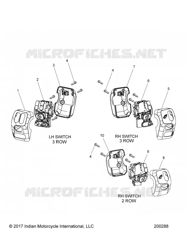 ELECTRICAL, SWITCH CONTROLS, LH/RH
