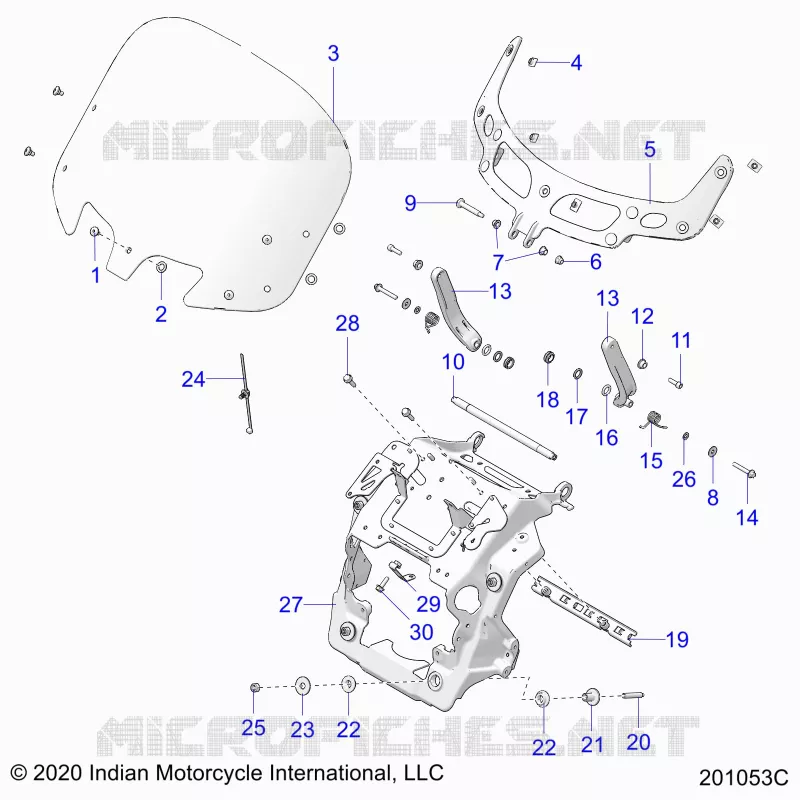 FAIRING ASM, WINDSHIELD MOUNT