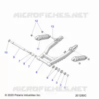 REAR SUSPENSION ASM., SWING ARM AND SHOCKS
