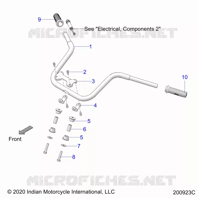 STEERING, HANDLEBAR MOUNTING AND GRIPS