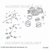 ENGINE, THROTTLE BODY AND FUEL RAIL