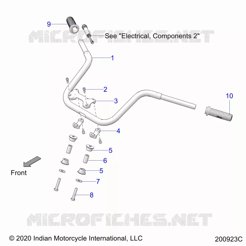 STEERING, HANDLEBAR MOUNTING AND GRIPS