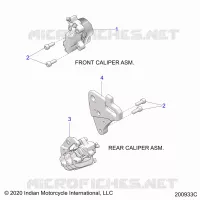 BRAKES, FRONT BRAKE CALIPERS AND REAR