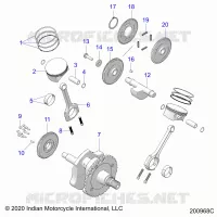 ENGINE, PISTON AND CRANKSHAFT