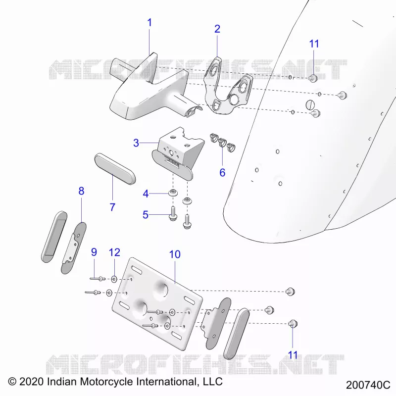 LICENSE PLATE BRACKET/REAR LIGHT HOUSING