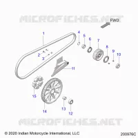 DRIVE TRAIN, DRIVE SPROCKET, BELT AND GUARD
