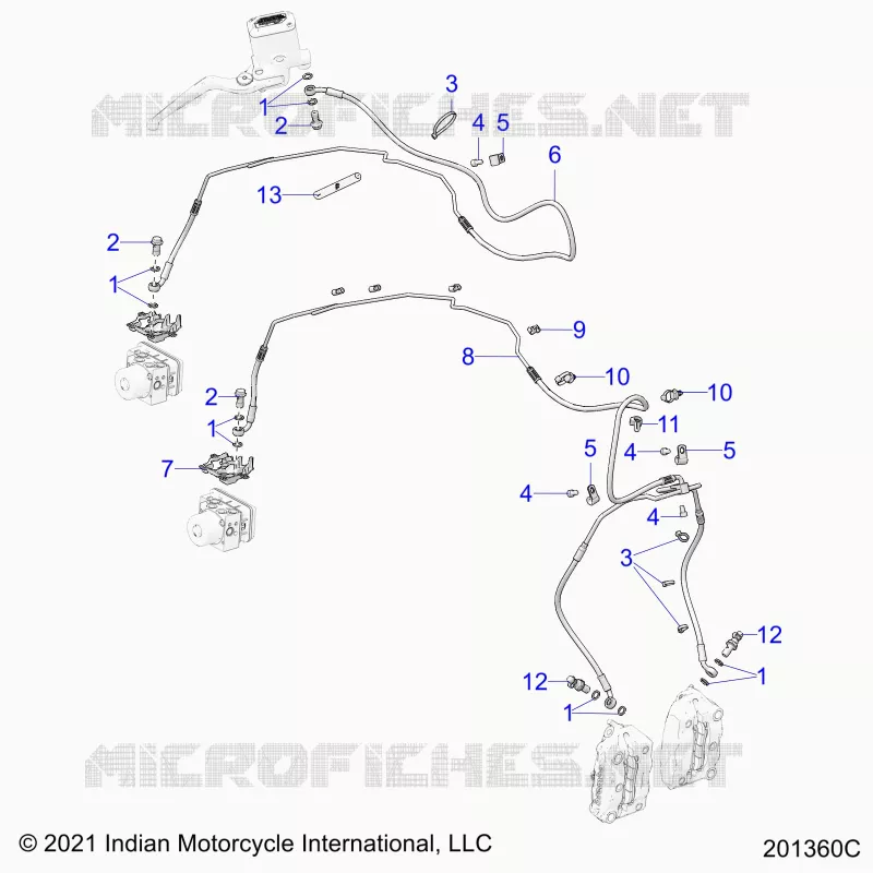 BRAKES, BRAKE LINE, FRONT, ABS