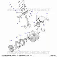 ENGINE, PISTON AND CRANKSHAFT ASM.