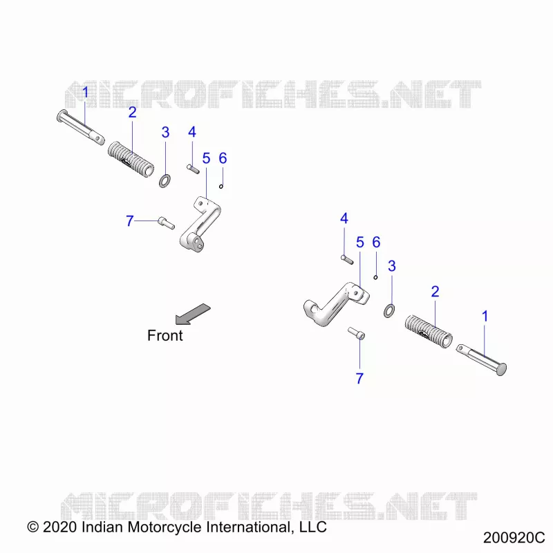 CHASSIS, FOOTPEG, PASSENGER