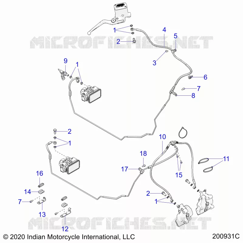 BRAKES, BRAKE LINE, FRONT, ABS