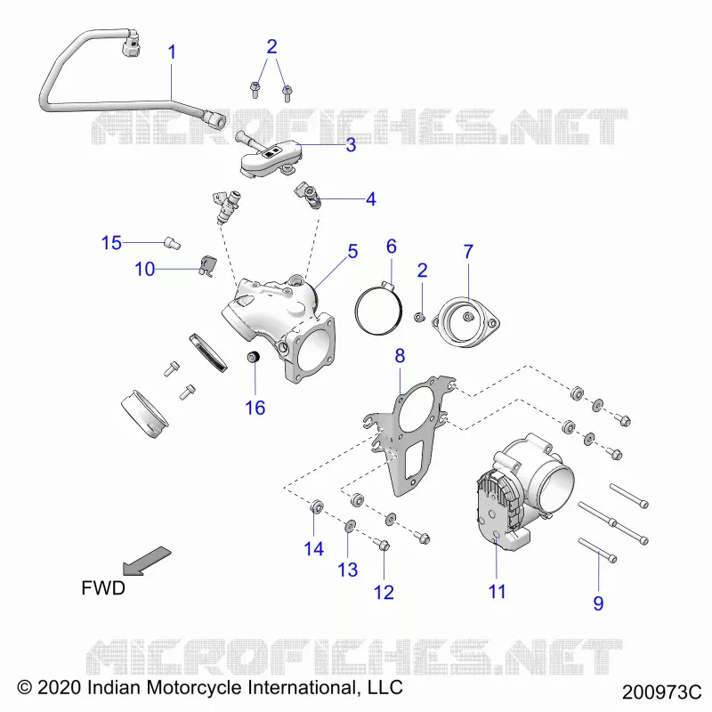 FUEL SYSTEM, FUEL CLAM SHELL/THROTTLE BODY