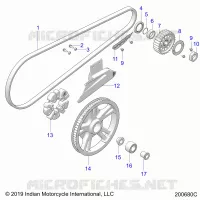 DRIVE TRAIN, DRIVE SPROCKET, BELT AND GUARD