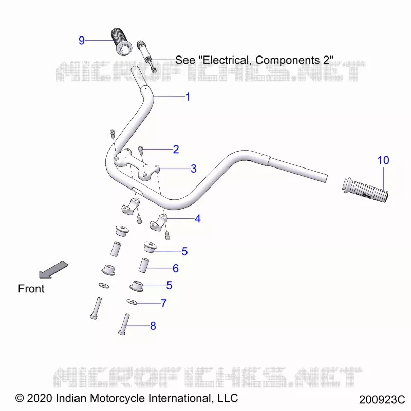 STEERING, HANDLEBAR MOUNTING AND GRIPS