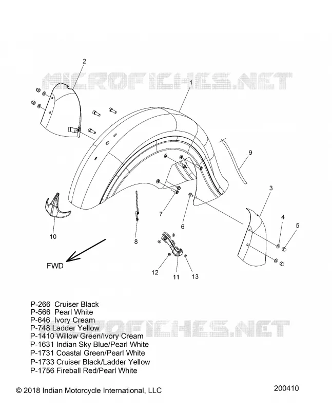 BODYWORK - FRONT FENDER