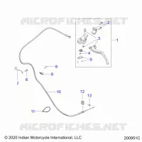 CONTROLS, CLUTCH LEVER AND CABLE