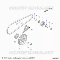 DRIVE TRAIN, DRIVE SPROCKET, BELT AND GUARD