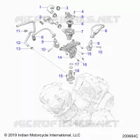 ENGINE, IGNITION, THERMOSTAT HOUSING ASM.