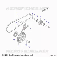 DRIVE TRAIN, DRIVE SPROCKET, BELT AND GUARD