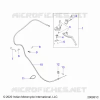 CONTROLS, CLUTCH LEVER AND CABLE